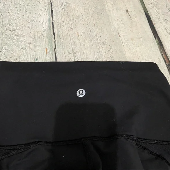 Lululemon 4 wunder unders leggings black mesh special edition active yoga luon - Picture 7 of 7